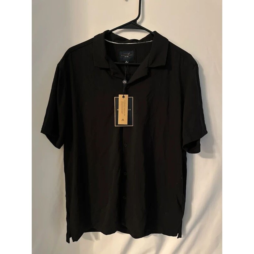 Black Marc Asher Short Sleeve Button Down